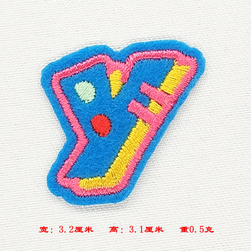 Nuevo color 26 letras pegatinas de tela pegatinas de bordado jeans rasgados parche decorativo pegatinas A- Z Inglés pegatinas