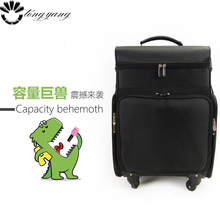 新款大容量拉杆化妆箱美甲纹绣美发拉杆收纳箱 彩妆跟妆师工具箱