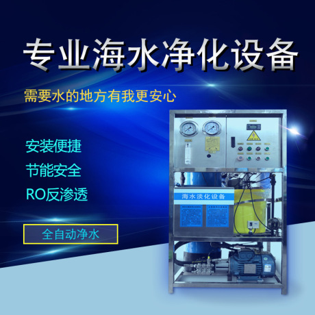 海德能 原水船用海水淡化设备 反渗透海水淡化装置100L/T
