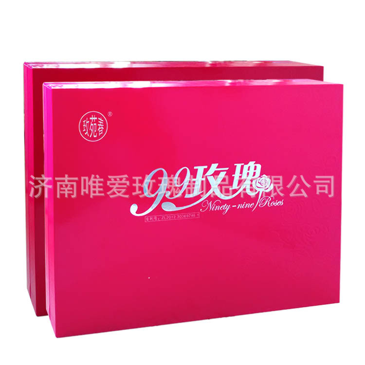 玫苑春紫色礼盒装66朵重瓣红玫瑰干花蕾代用茶厂家直发量大优惠