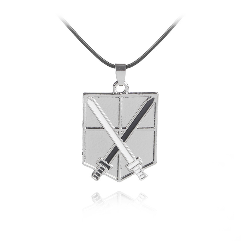 New fashion wings of freedom cruel sword law enforcement unicorn guard rose necklace