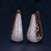 Trend zirconium, earrings, universal hypoallergenic stone inlay, accessory, European style, wholesale