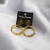Accessory, round resin, fashionable earrings, Japanese and Korean, simple and elegant design