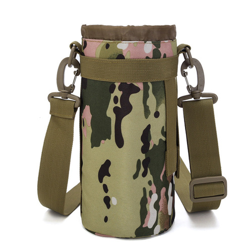 Sports water bottle bag water cup cover 1.5 liter outdoor bag men's camouflage shoulder crossbody small bag travel camping carry-on bag