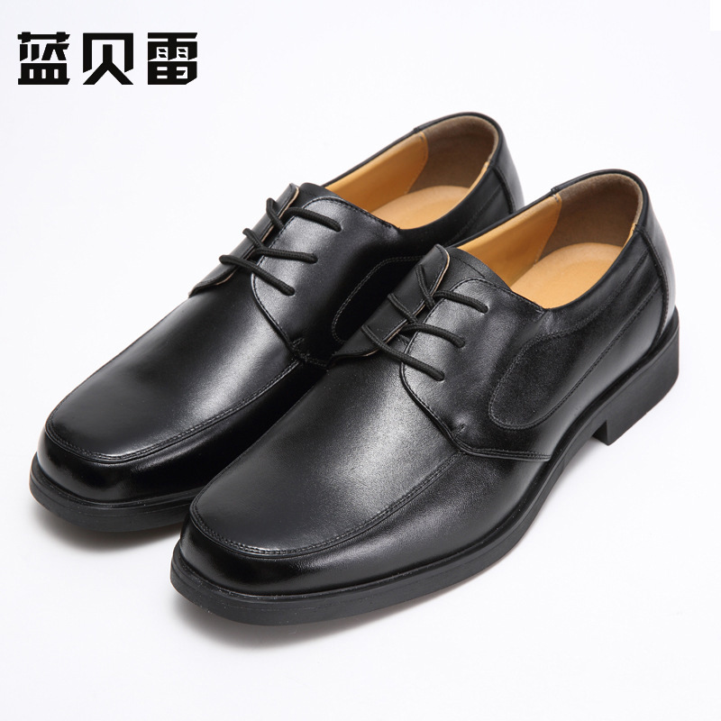 公务员正装皮鞋男士商务皮鞋牛皮休闲男鞋夏季系带GA皮鞋定制批发|ms