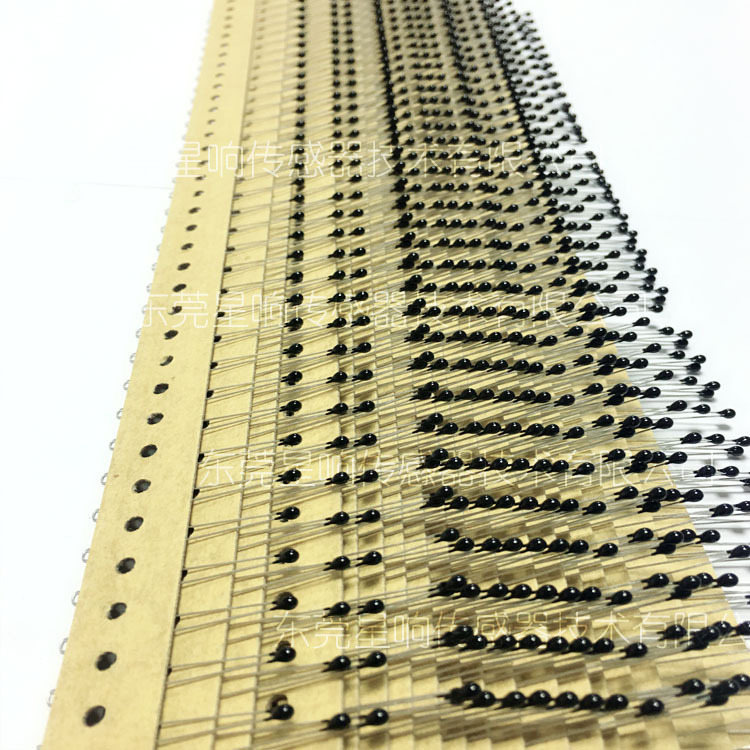 供应暖气设备环氧封装NTC热敏电阻10K-3950测温电阻器插件 1%精度