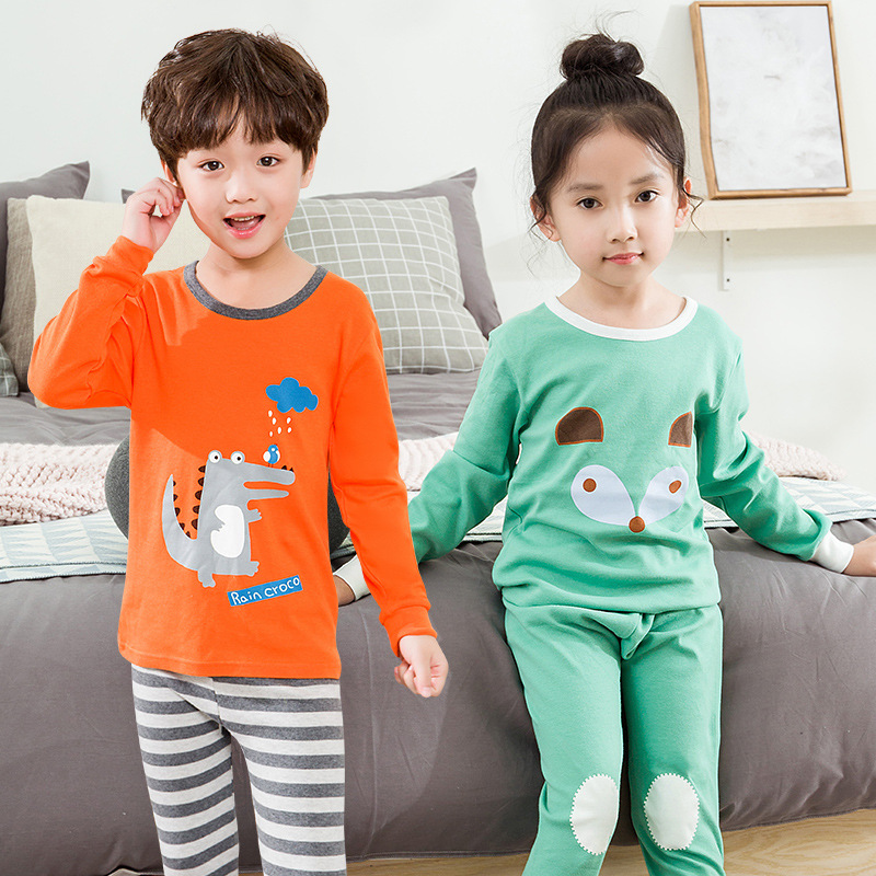 2017新款 兒童內衣套裝 韓版純棉中小童保暖秋衣秋褲 壹件代發