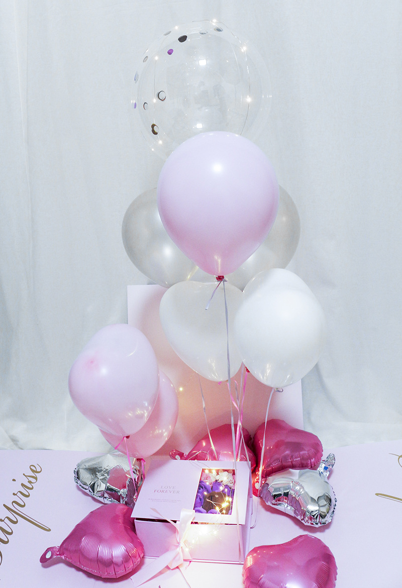Día de San Valentín TikTok Net caja de regalo roja caja sorpresa de cumpleaños Confesión globo caja sorpresa fábrica al por mayor