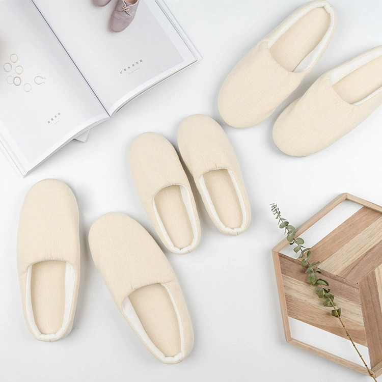 Гостиничные моющиеся Тапочки из хлопка и льна, утолщенные Нескользящие тапочки с мягким дном, высококачественные гостиничные одноразовые Тапочки