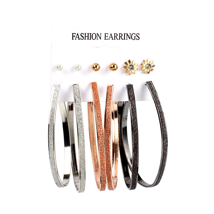 Hot-selling Geometric Oval Fashion Earrings Set For Women Wholesale display picture 8