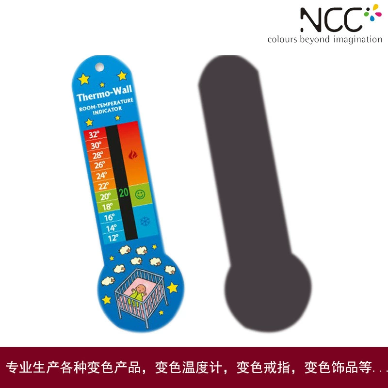 Производство внутренней бумажной карты термометр жидкокристаллический цвет меняется Крытый термометр магнит холодильник стикер Крытый термометр