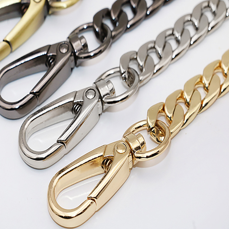 wholesale customized Female bag Metal Packet chain parts Messenger Belt buckle lengthen Messenger chain Shoulder strap Bag Metal Tape