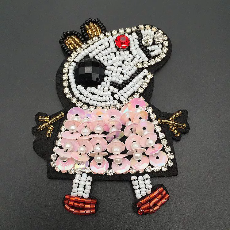 Spot Heavy Industry Handmade Beads Patch Crystal Sequenant Maple Leaf Fracket Patch DIY Patch Posts