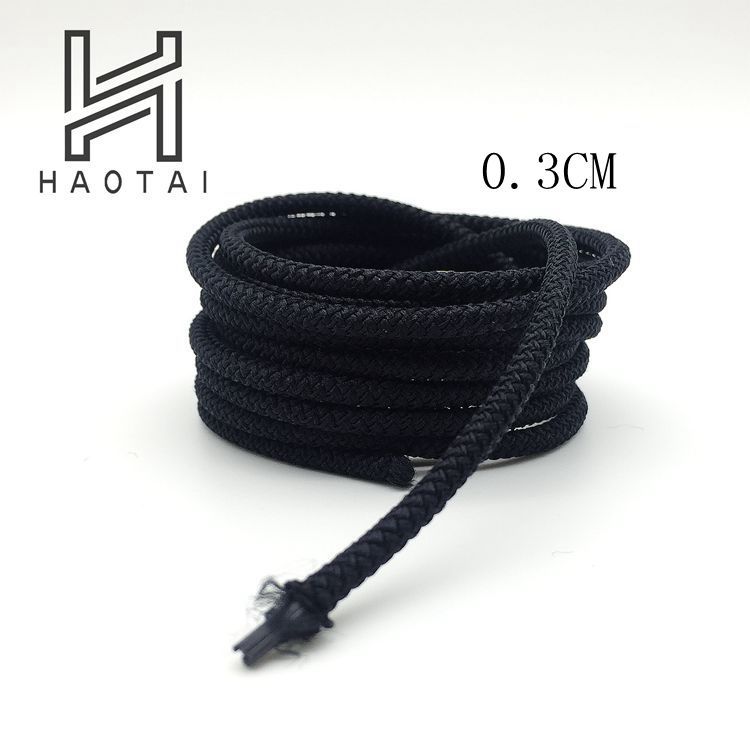 优质黑色弹力绳子  花篮绳 鞋带绳 裤头绳 针通绳  帽绳