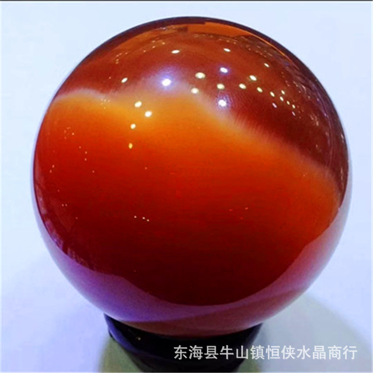 七彩天然猫眼石球摆件   招财进宝   增强人体能量
