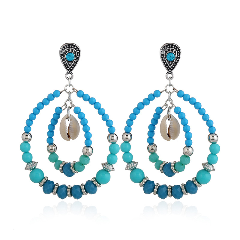 Crystal&CZ Fashion Geometric earring(Ancient gold white) NHKQ1554-Ancient gold white