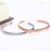 DW手镯 玫瑰金 白金钛钢手环 男女款情侣款手饰品厂家批发 开口款