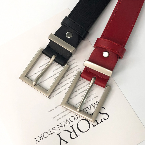 Street stall supply fashionable wide belt PU belt for women European and American ins style fashionable fashion belt versatile pants belt for women