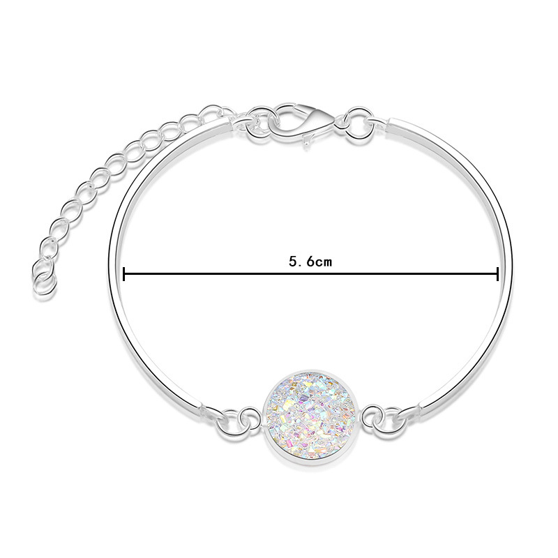 Fashion Hot-selling Alloy Silver Round  Crystal Love Natural Stone  Bracelet display picture 22