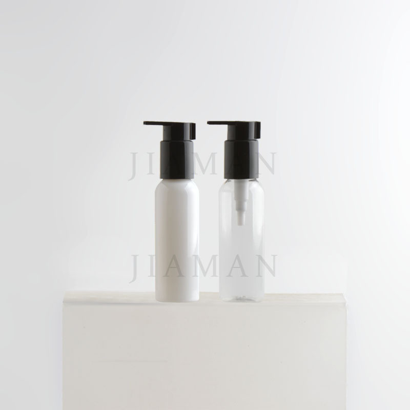 100ml毫升圆肩瓶PET塑料瓶大泵头按压瓶左右开关泵长嘴泵分装瓶