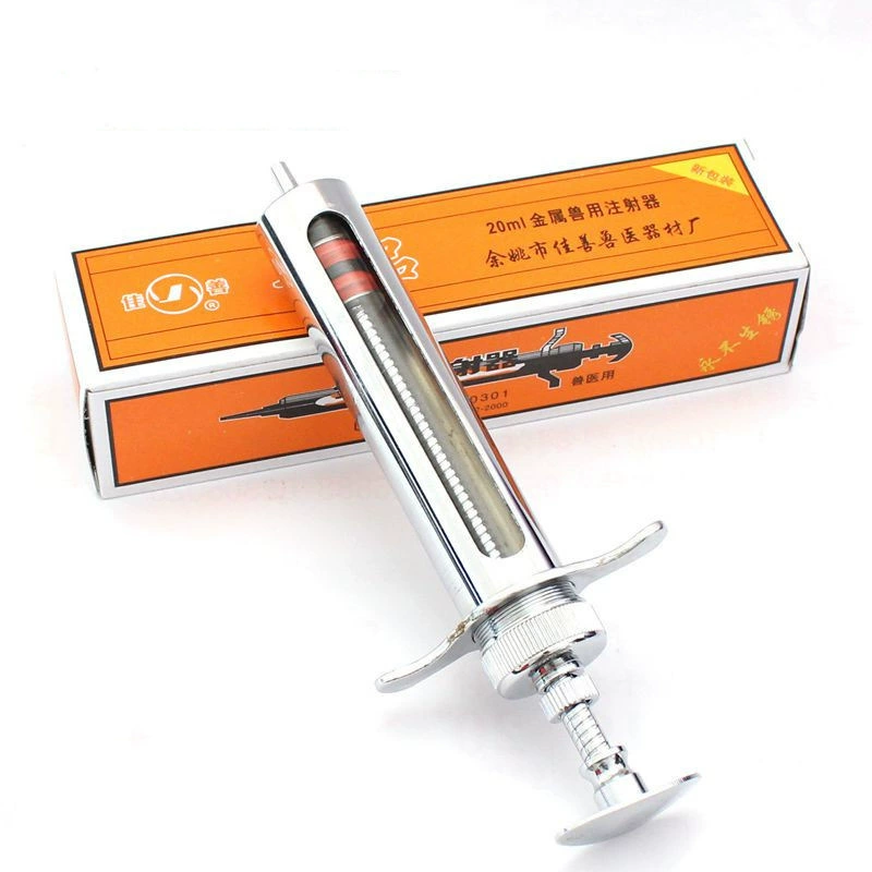 Jiashan ветеринарный металлический шприц ветеринарный шприц 10 мл 20 мл 30 мл 50 мл