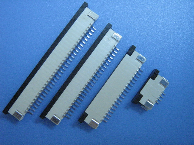 FPC 电子线座 1.0MM 翻盖上接下接4P-5-7-10-24P/26P/28P/30P