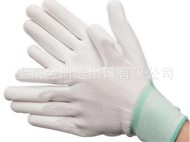 跨境劳保手套 装配 防滑吸汗耐磨 无尘手部防护手套 劳保工作手套