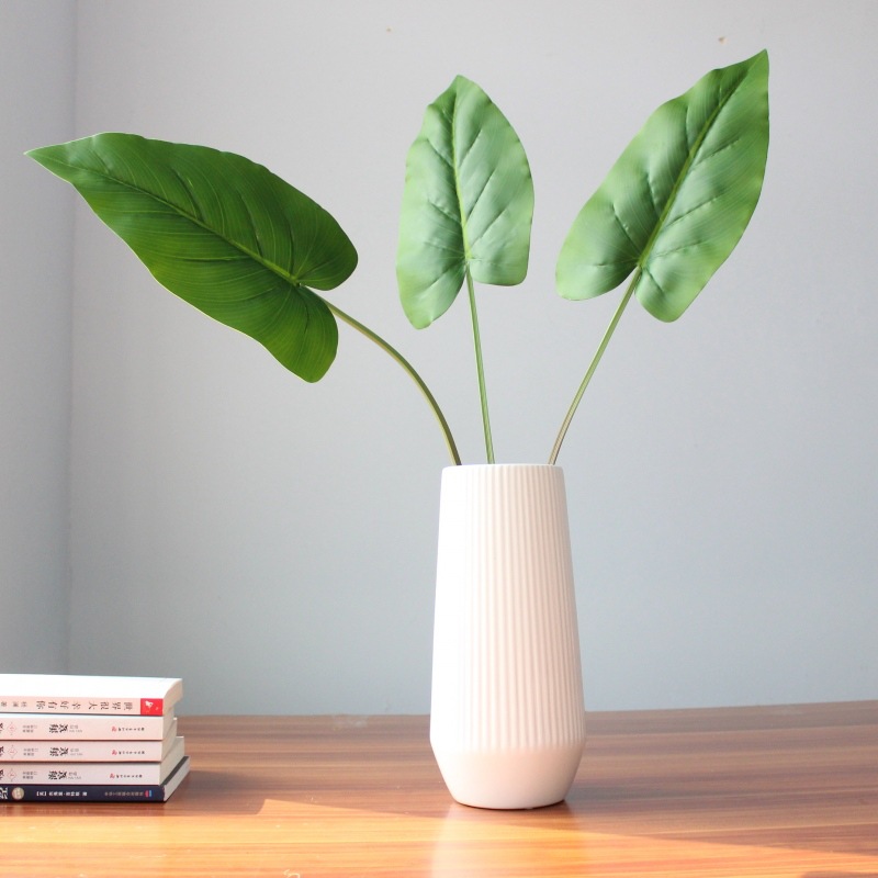 Feel Calla Lily leaf lifelike Artificial Flower Green plant flower arrangement Red leaves Manufactor wholesale