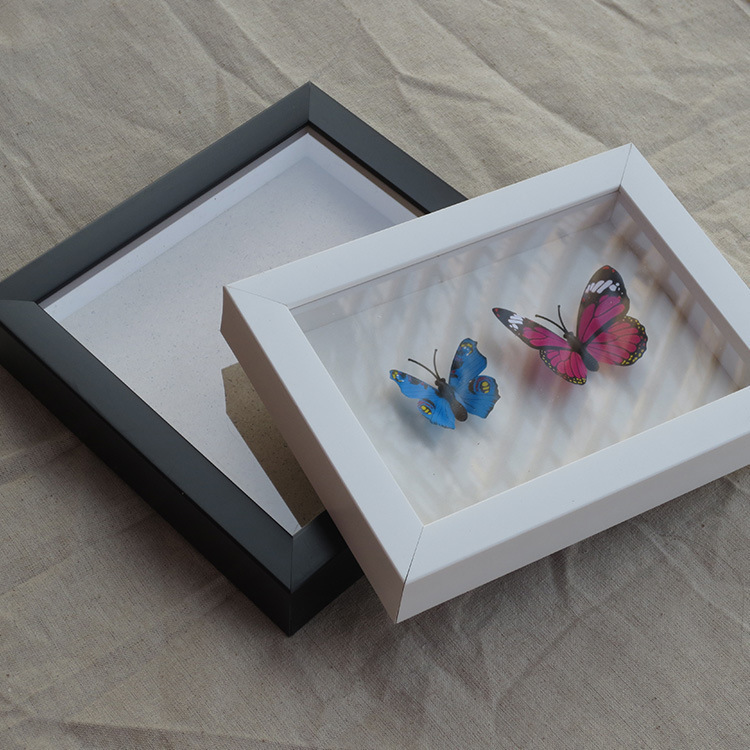 Photo Frame Manufacturer Customized Stereo Thickeneded Photo Frame Eternal Flower Specimen Frame Stereo Inner Hollow 3cm Simple Frame
