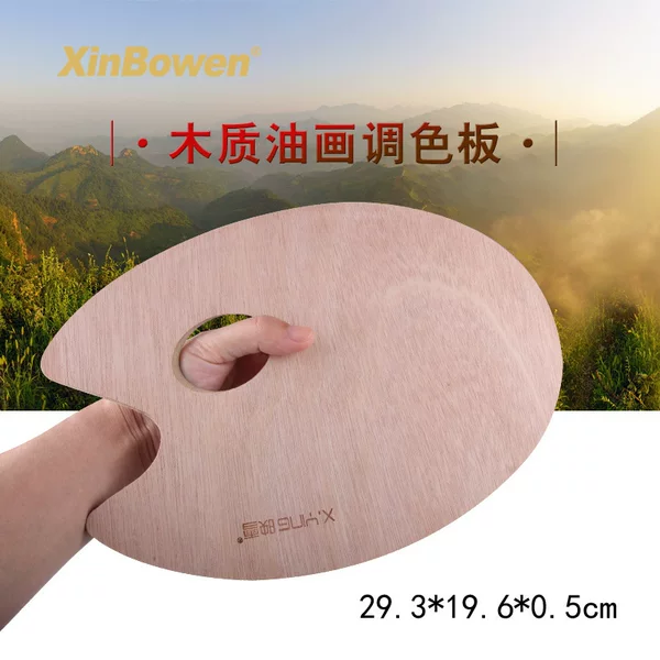 Wholesale Creative Wood Oil Painting Palette High Quality Log Color Palette Fish-Shaped Paint Tray Palette