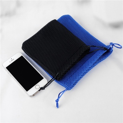 10*15 customized Mobile phone bag Party bags Sandwich Mesh cloth Packaging bag gift Glasses bags portable battery mouse