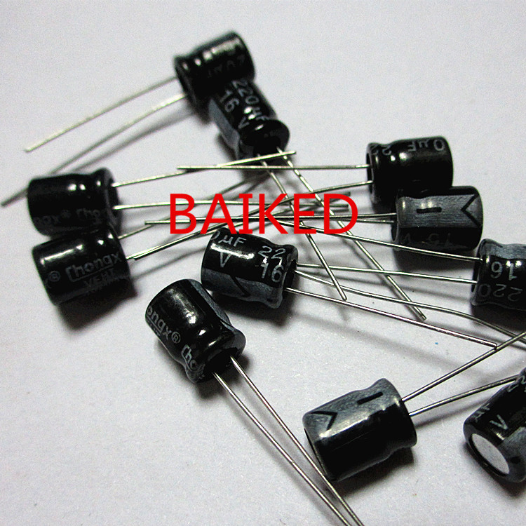 直插铝电解电容 16V 220UF 6*7 ±20% 6x7 2.4MM   DIP-2 