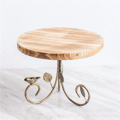 Nordic soporte de la torta de madera maciza moderna minimalista postre tienda bandeja postre estante moda boda accesorios decoración traje