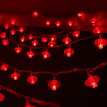 春節裝飾燈LED新年彩燈中國結電池燈過年布置燈紅色燈籠燈串