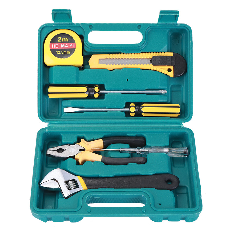 厂家直销大8件套塑料车载维修工具箱 汽车应急工具箱礼品组合套装|ms