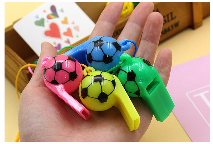 Color Plastic Football Whistle Referee Whistle Game Supplies display picture 7