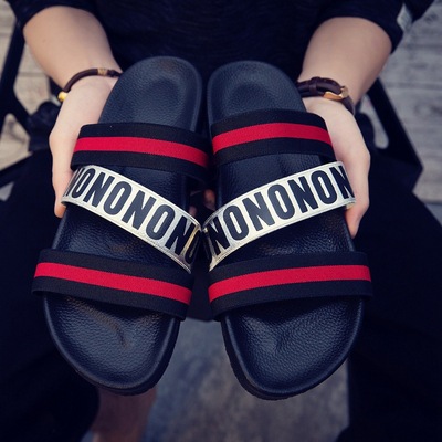European style 2018 summer new pattern man Beach slippers Versatile Elastic band Casual shoes personality Korean Edition wholesale