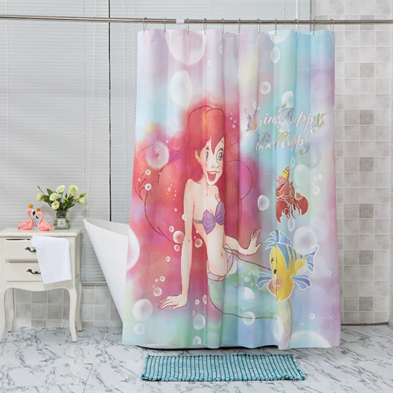 Peva душ занавеска оптом Русалка занавеска для душа прозрачная Толстая занавеска для душа завод прямые продажи