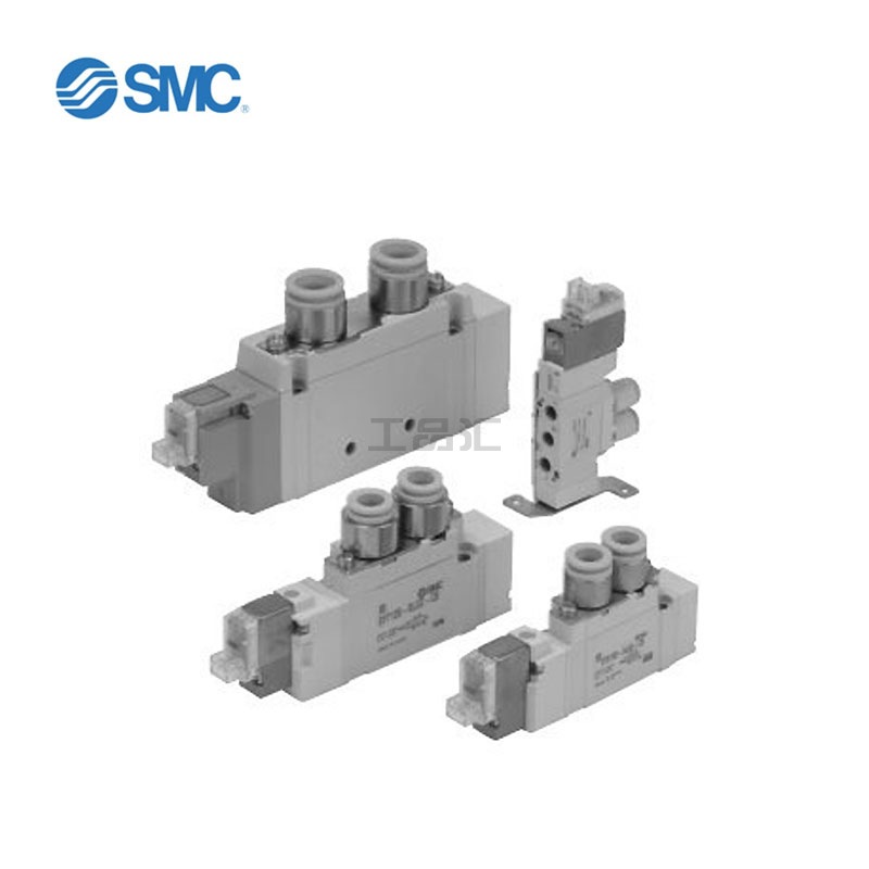 SMC 5通电磁阀,直接配管型/单体式；SY5120-5LZE-C6
