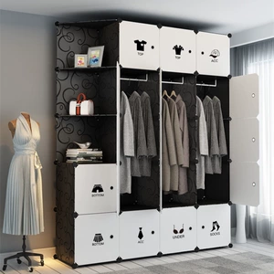 Children's Plastic Steel Wardrobe - Modern Simple Style, 119084477 Material, No Specialty, Simple Wardrobe Model