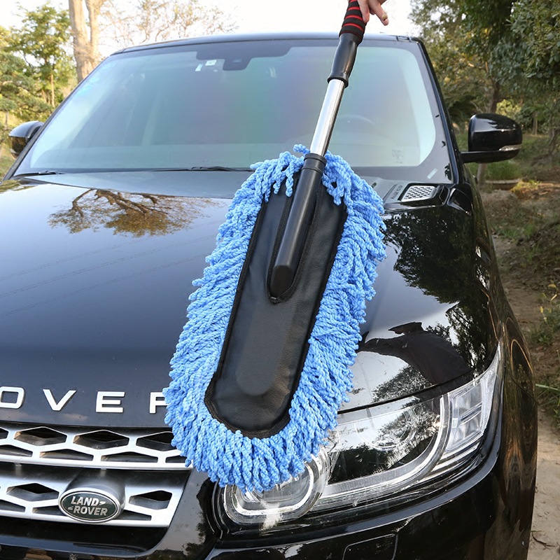 洗车刷子汽车用品长柄伸缩清洁软毛洗车工具洗车拖把擦车拖把蜡刷|ms