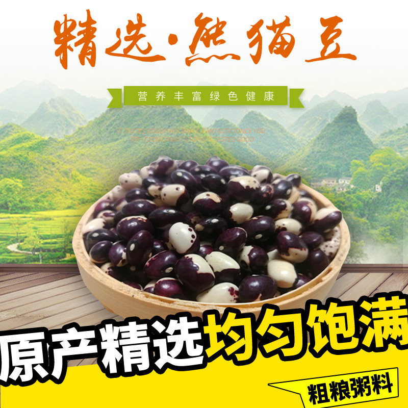 Xiongmaodou Yunnan cat's-eye bean wholesale Soybean Milk Rice pudding collocation black soya bean Soy Rice bean Flower bean Coarse Cereals