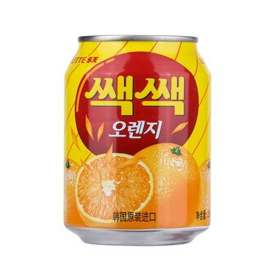 the republic of korea Imported Drinks Lotte LOTTE Granular orange juice/Grape juice 4 flavor flesh fruit juice 238ml