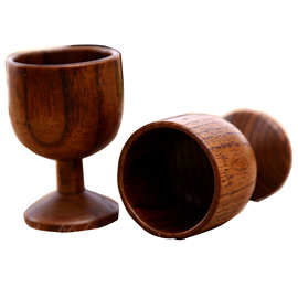 跨境速卖通新款木质酒杯 精致创意实木杯子 酸枣木餐厅木杯子