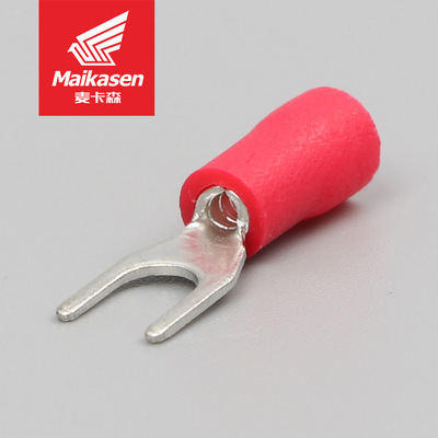 SV1.25紫铜Y型接线端子冷压端头预绝缘叉型U型端子