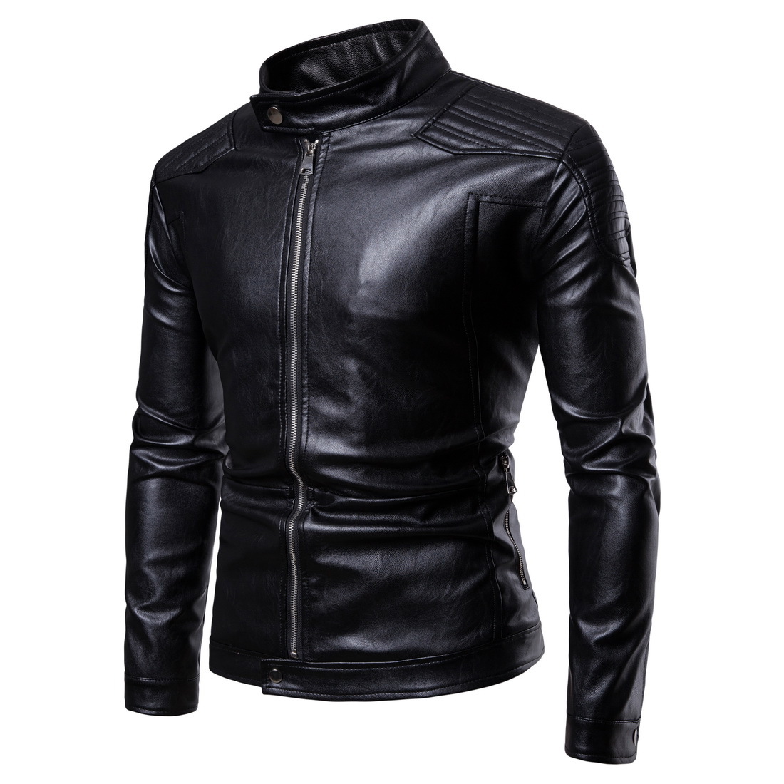 Hot Sale Fashion New Men Jacket Motorcycle Leather Jacket Large Size