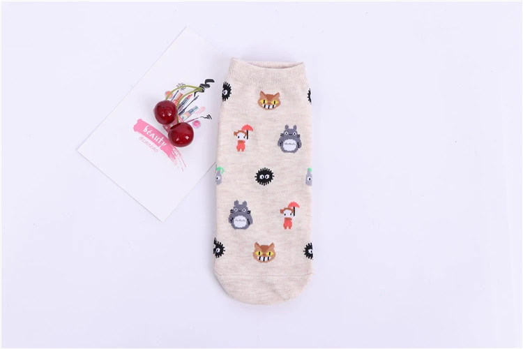 Invisible cotton cartoon socks for kids, cute low‑cut no‑show, one size (elementary school)
