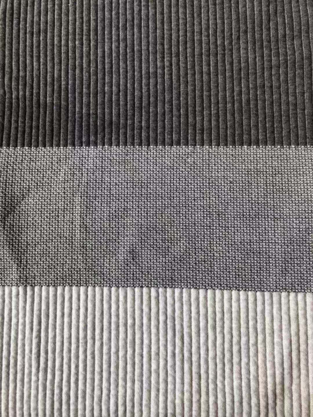 供应畅销针织细针提花 大循环条纹提花面料 毛衫条纹大循环