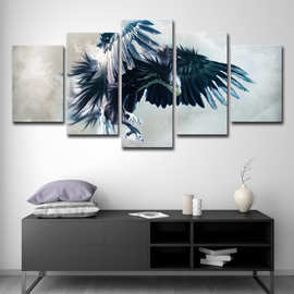 跨境insAliexpress5件鹰动物图片的客厅墙壁艺术家居装饰