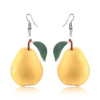 Fashionable summer earrings, fresh acrylic fruit jewelry, European style, wholesale